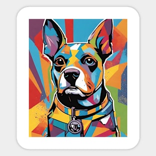 Dynamic Doggo: Pop Art Hero Sticker